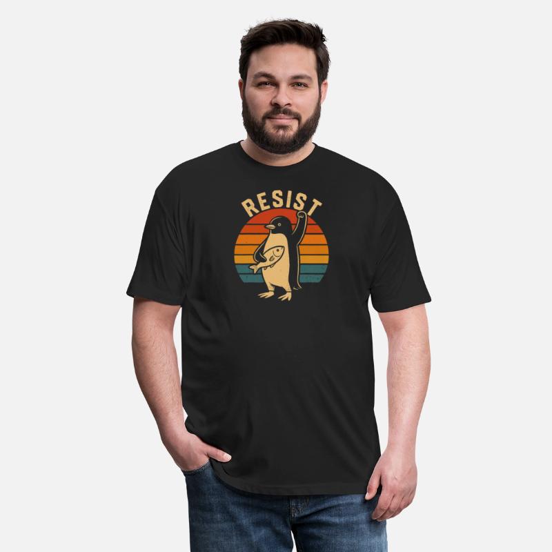 Funny Protest Against Tariffs Resist Penguin