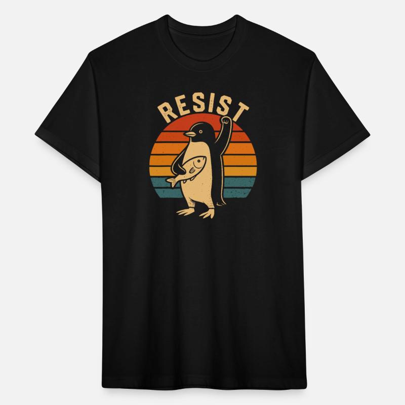 Funny Protest Against Tariffs Resist Penguin