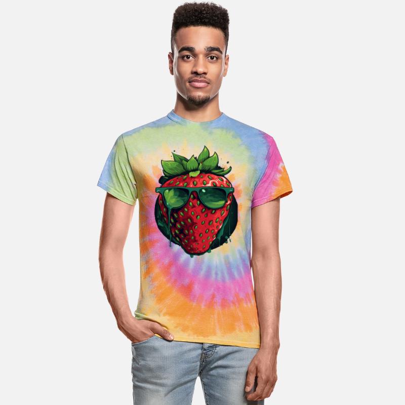 Funny Strawberry With Sunglasses Fruit Tropical