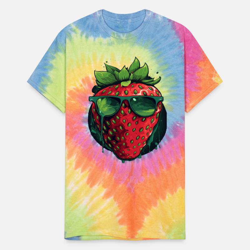 Funny Strawberry With Sunglasses Fruit Tropical