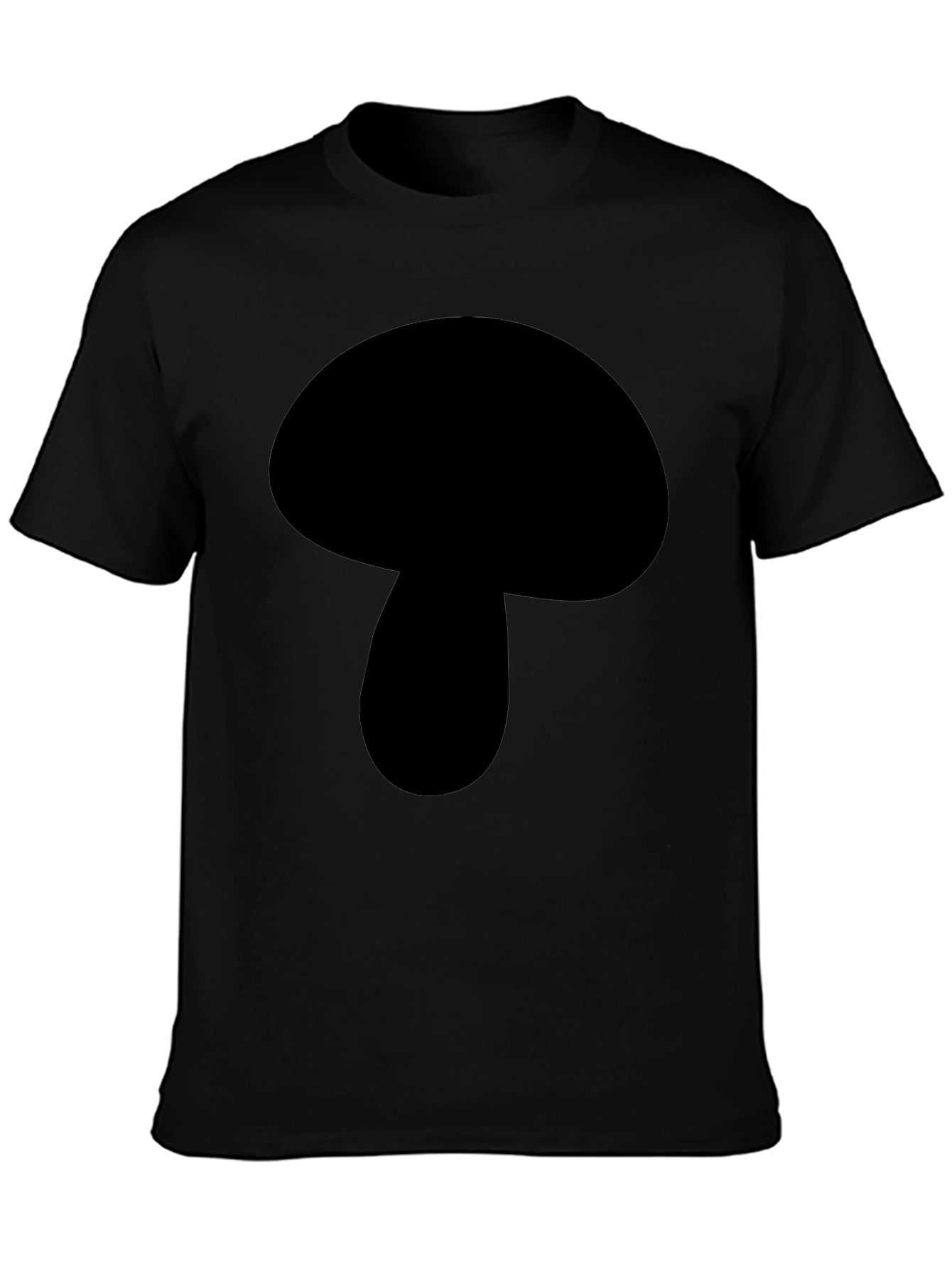 Mushroom Graphic Black T-Shirt - Casual Wear