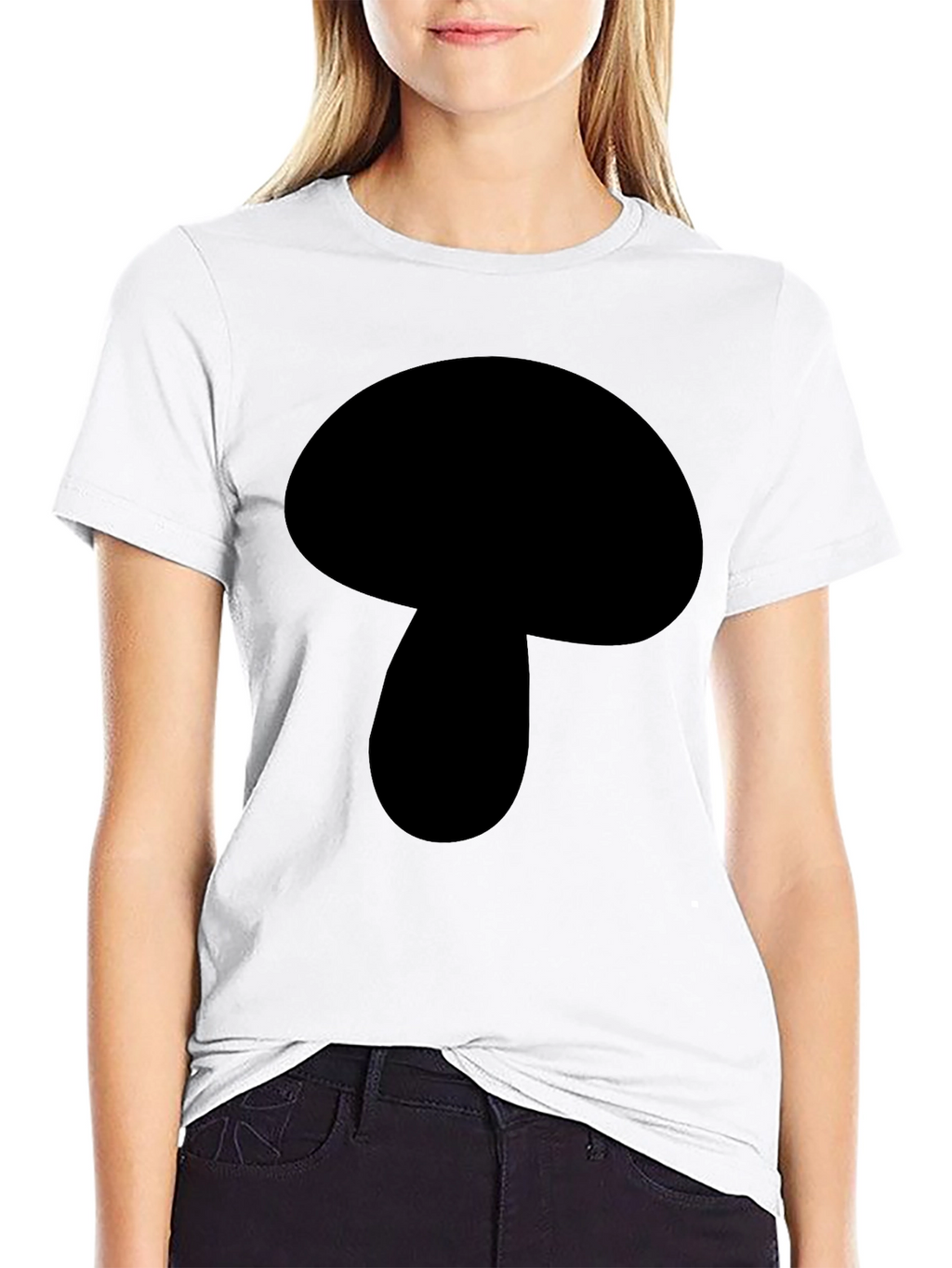 Mushroom Graphic Black T-Shirt - Casual Wear