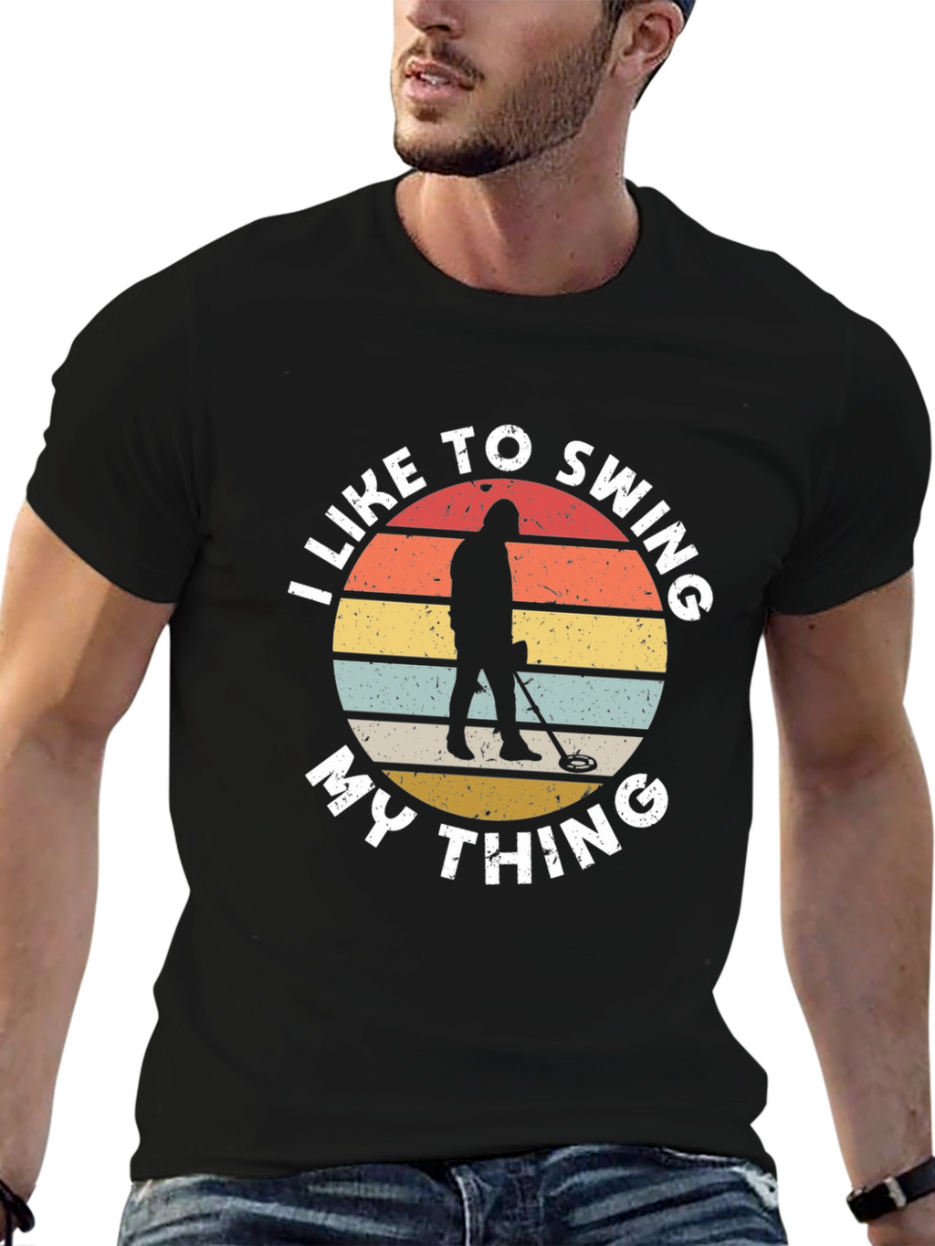 I Like To Swing My Thing Metal Detecting T-Shirt