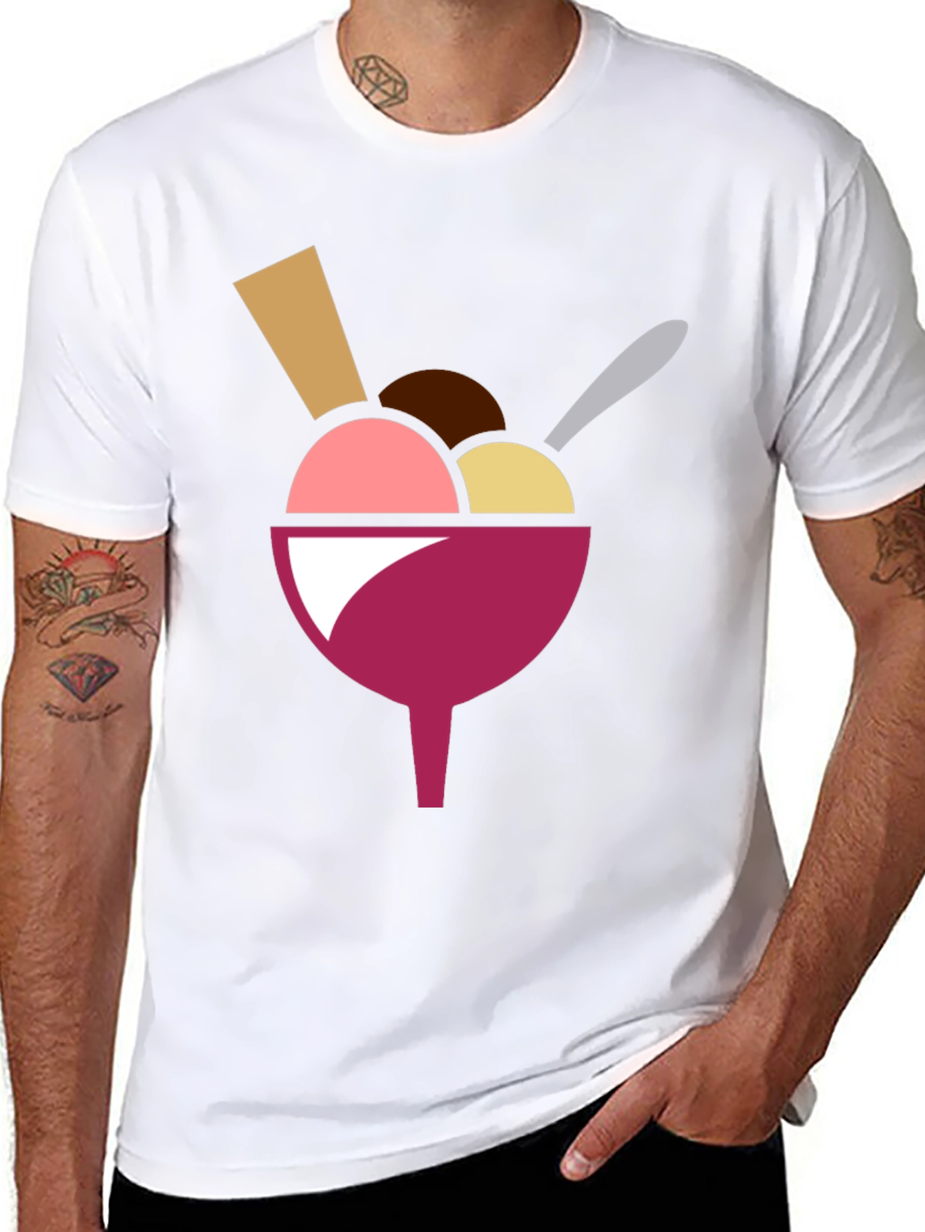 Ice Cream Graphic Mens T-Shirt