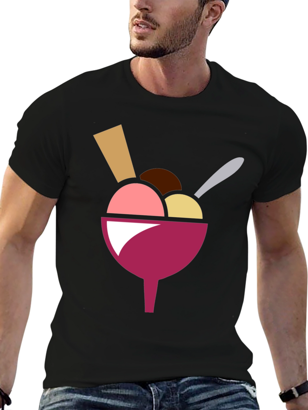 Ice Cream Graphic Mens T-Shirt