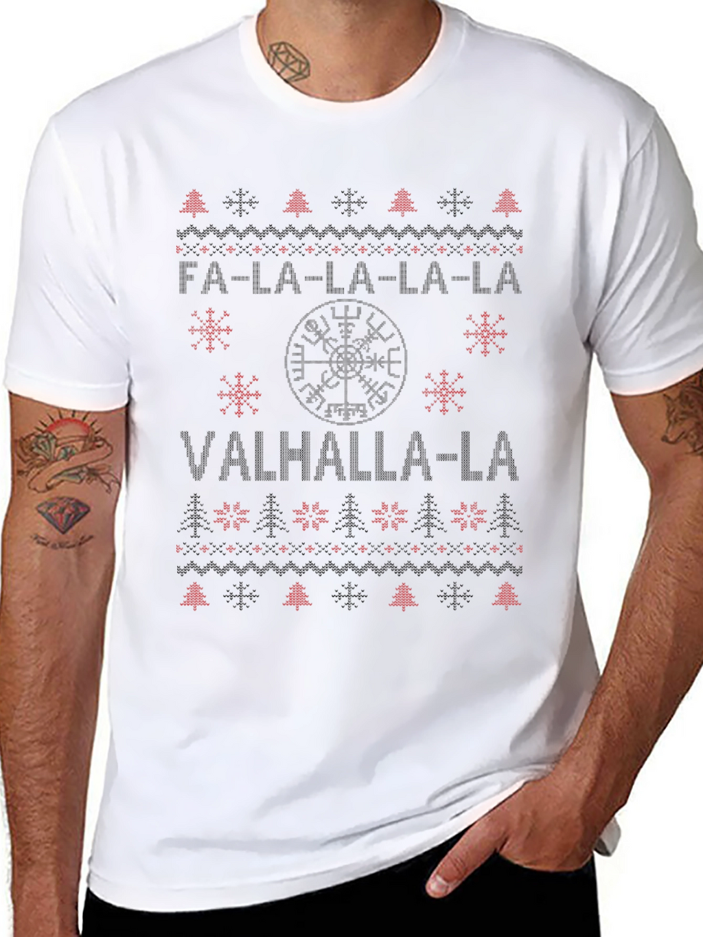 Fa-La-La-La Valhalla Viking Christmas Sweater T-Shirt