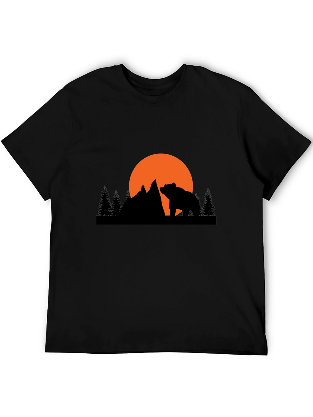 Bear Mountain Silhouette Graphic Tee - Black