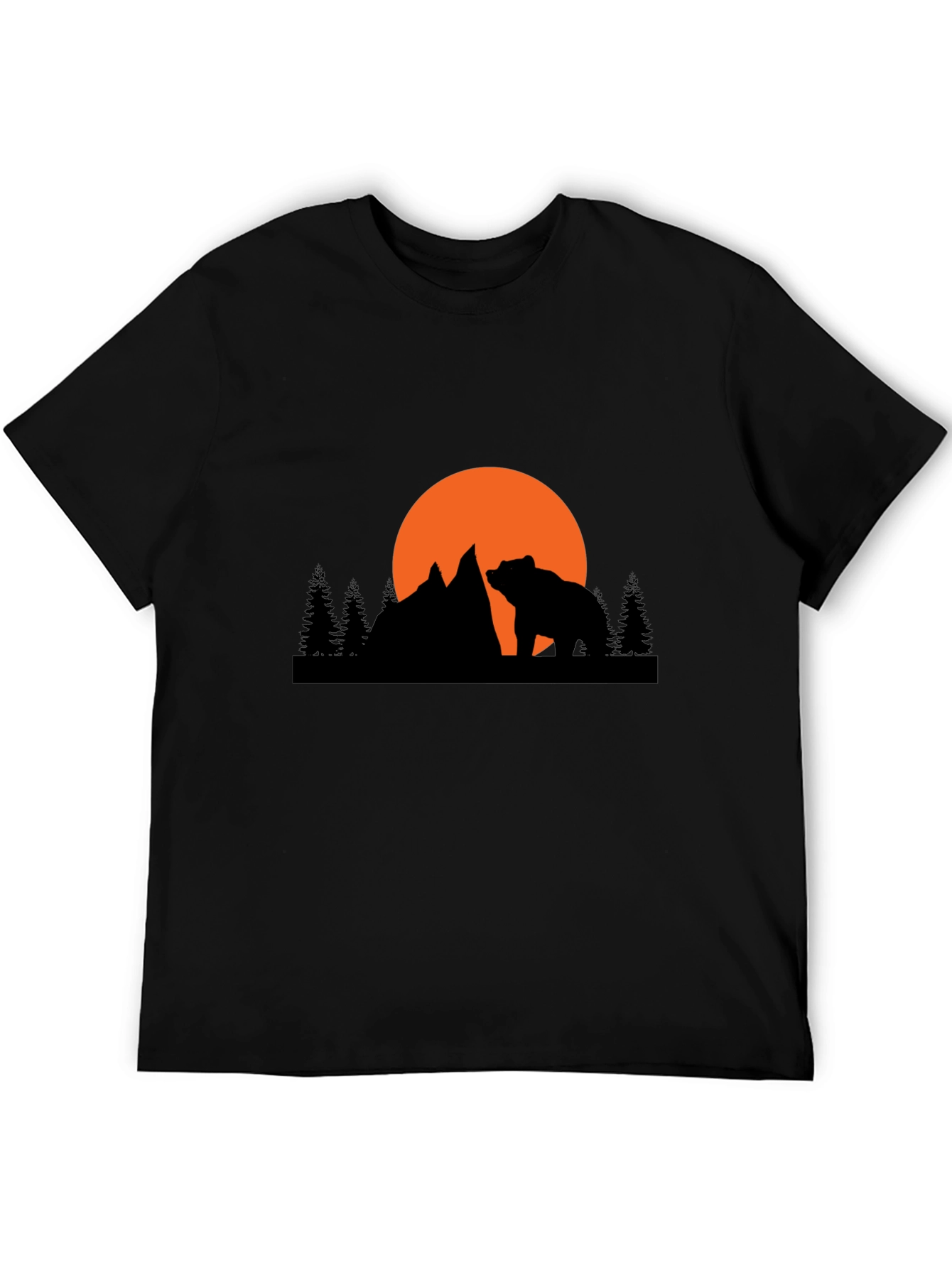Bear Mountain Silhouette Graphic Tee - Black