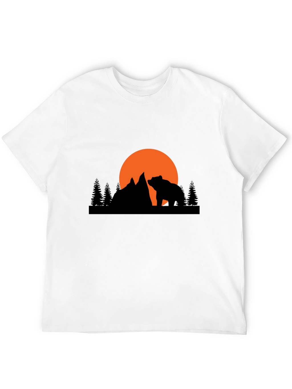 Bear Mountain Silhouette Graphic Tee - Black