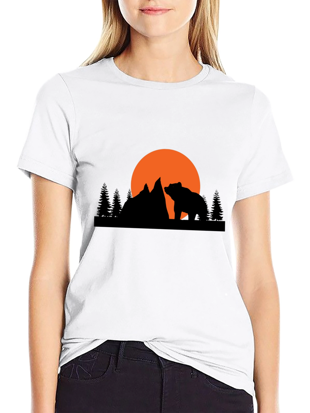 Bear Mountain Silhouette Graphic Tee - Black