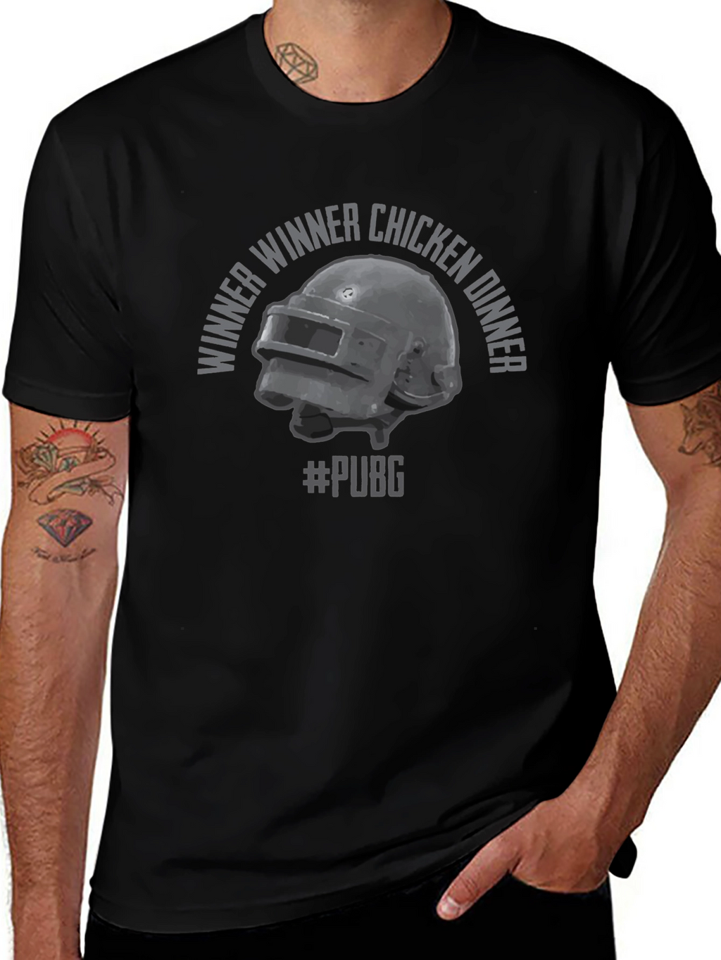 PUBG Winner Winner Chicken Dinner Black T-Shirt