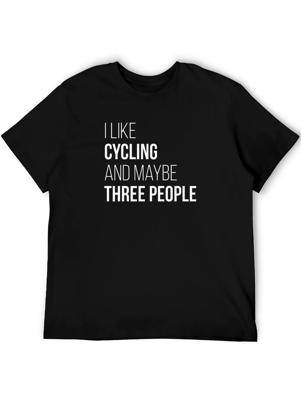 Cycling & Three People Graphic Tee - Black T-Shirt