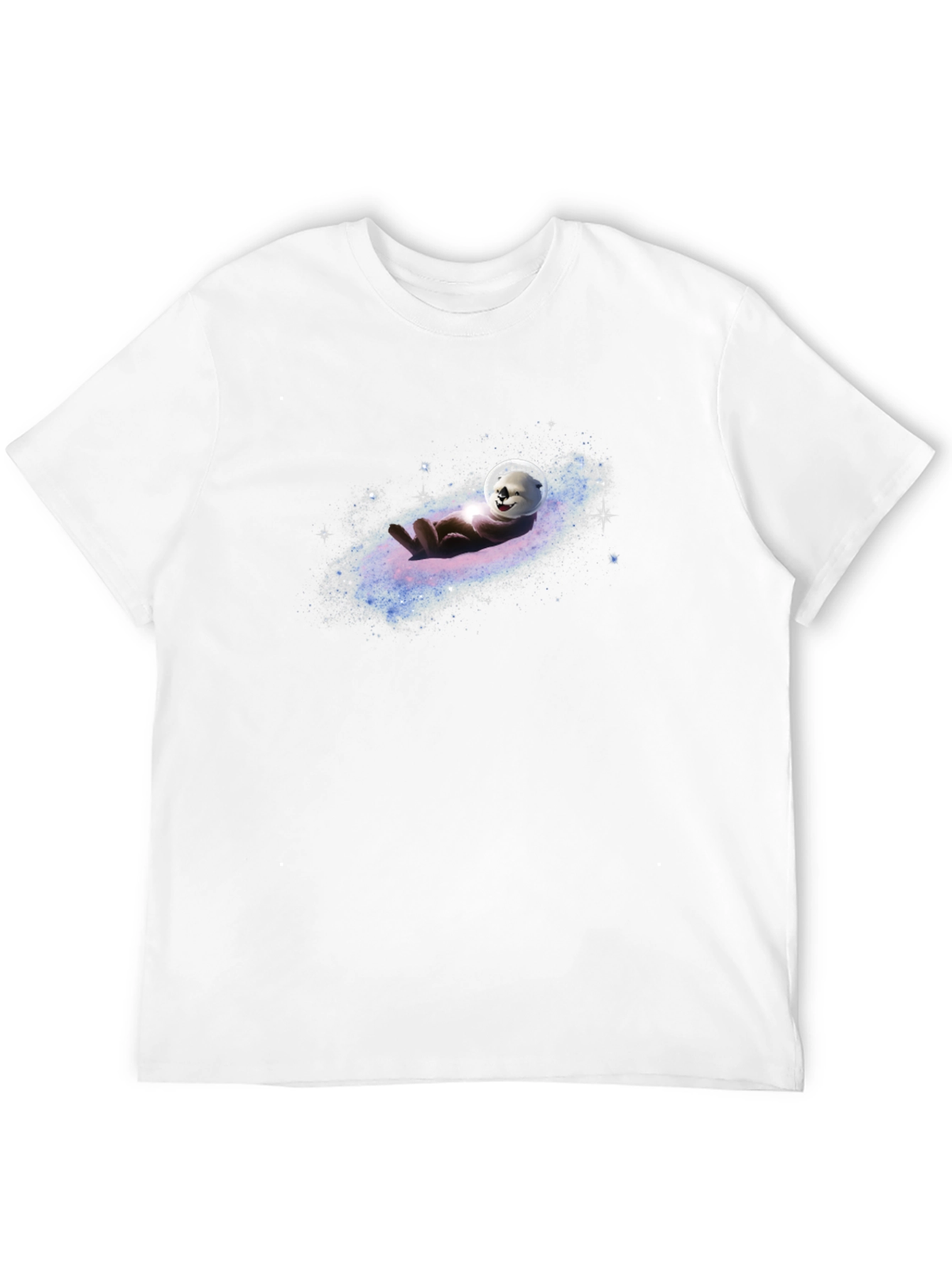 Otter Astronaut Relaxing in Space Graphic Tee