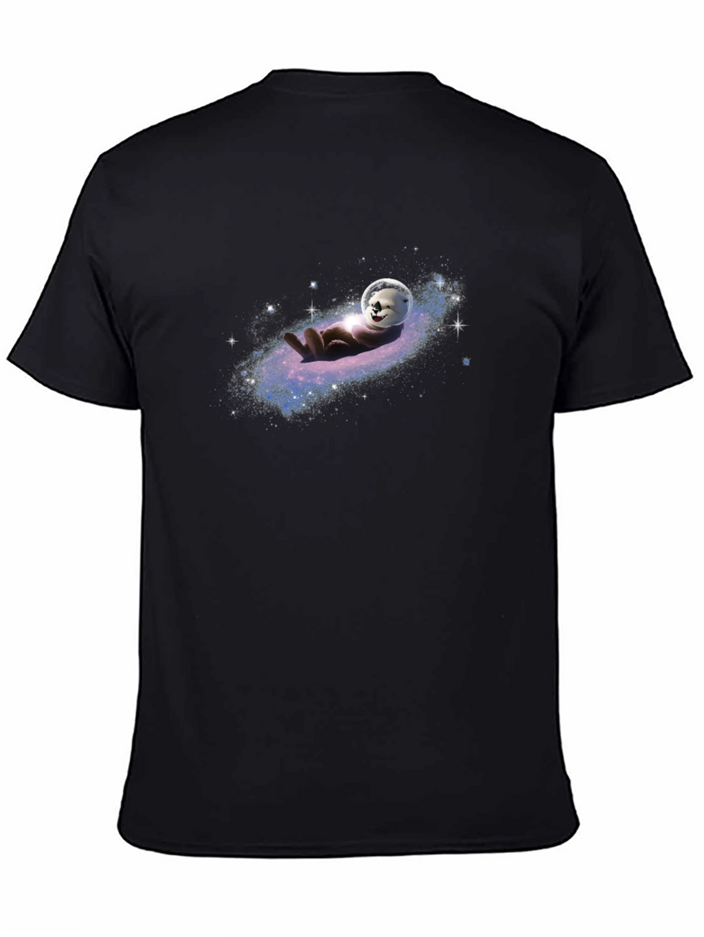 Otter Astronaut Relaxing in Space Graphic Tee