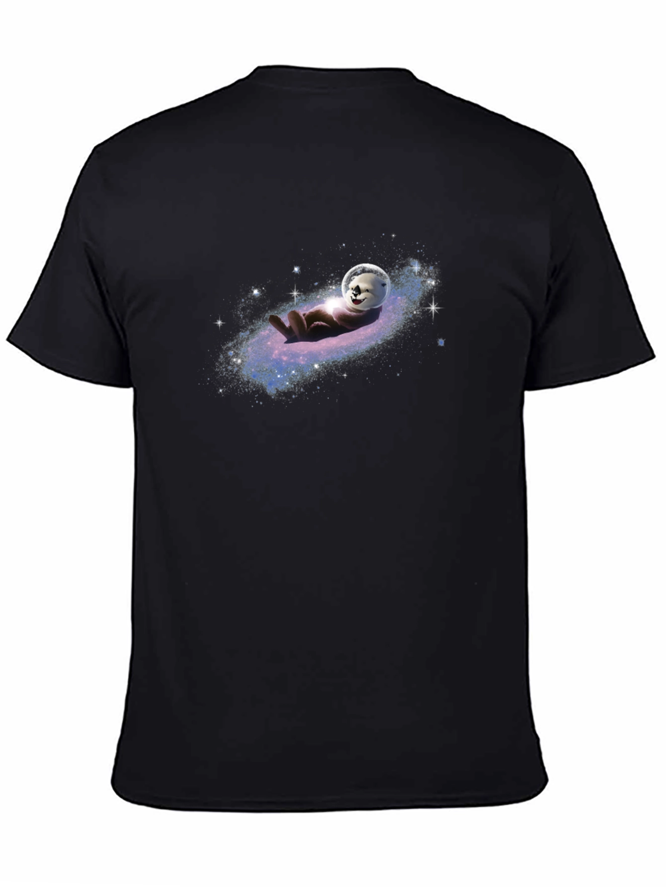 Otter Astronaut Relaxing in Space Graphic Tee