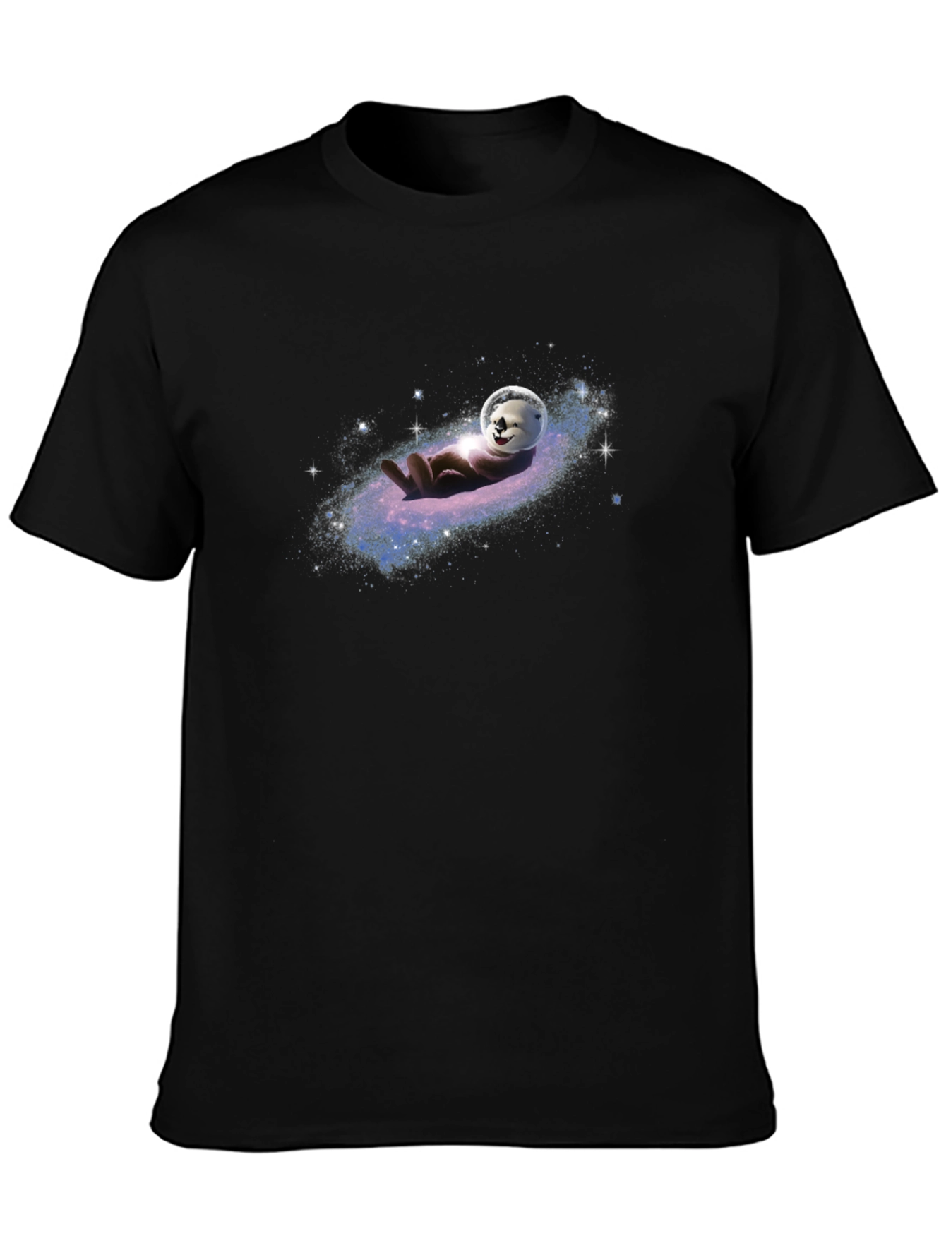 Otter Astronaut Relaxing in Space Graphic Tee