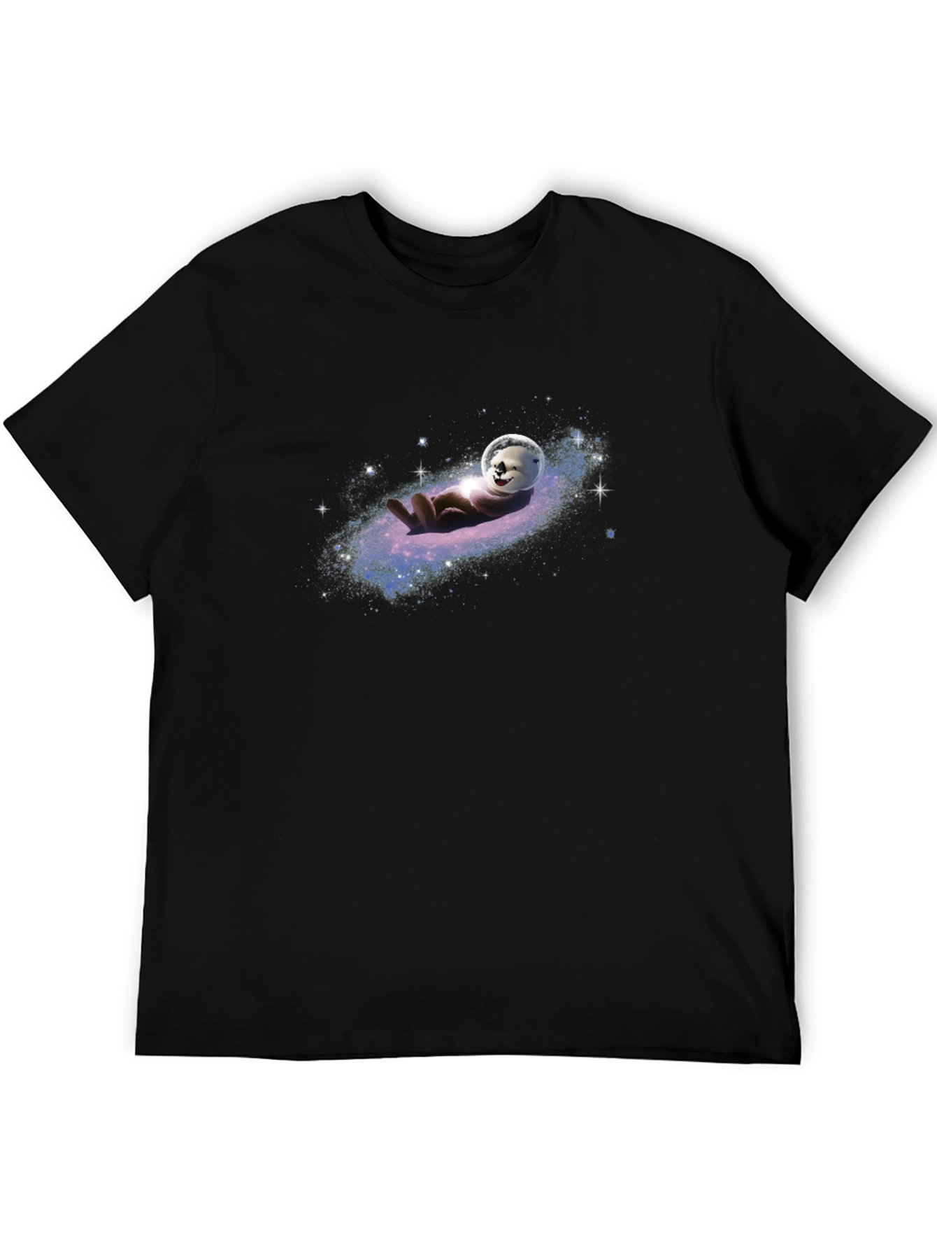 Otter Astronaut Relaxing in Space Graphic Tee