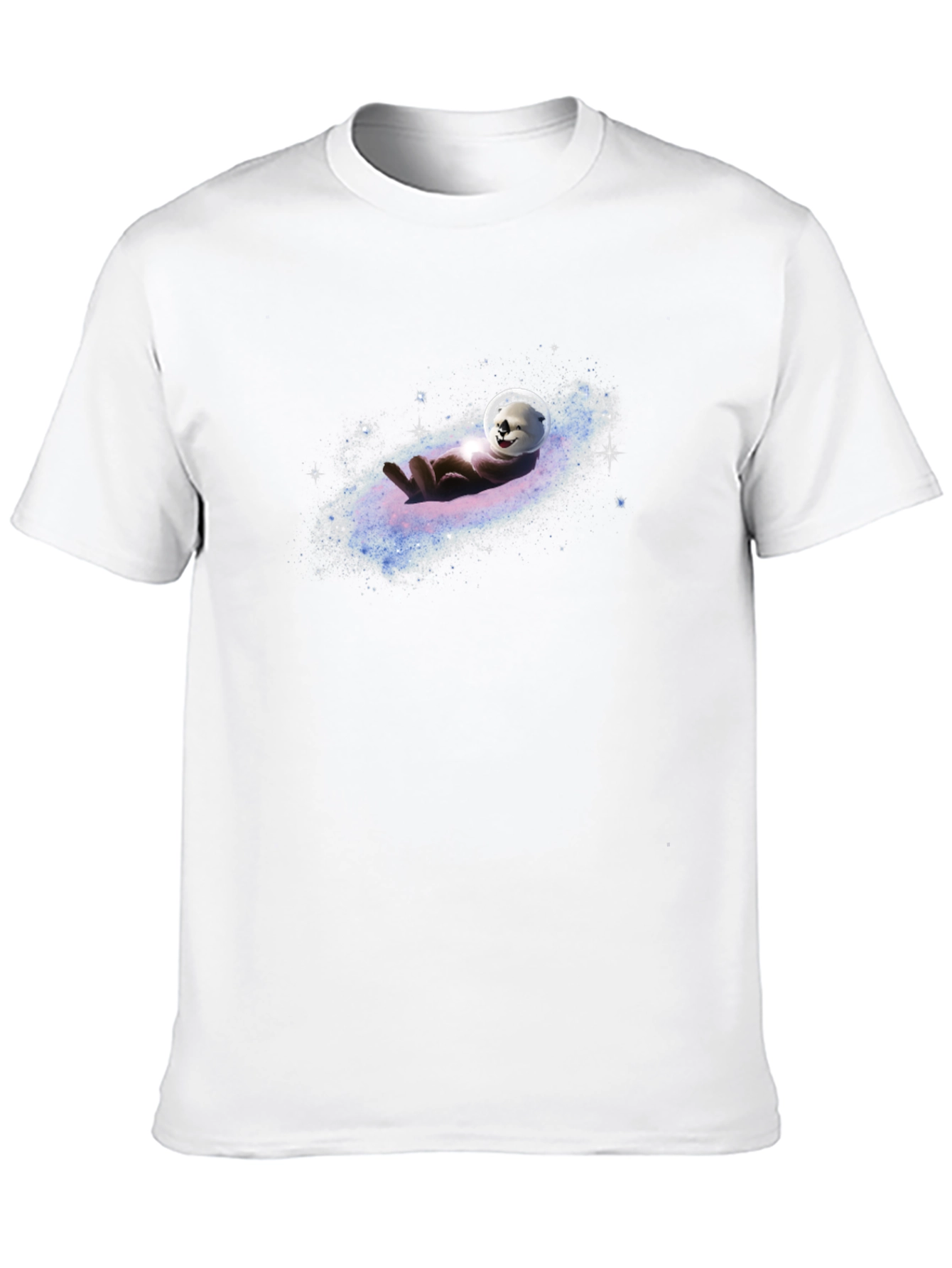 Otter Astronaut Relaxing in Space Graphic Tee