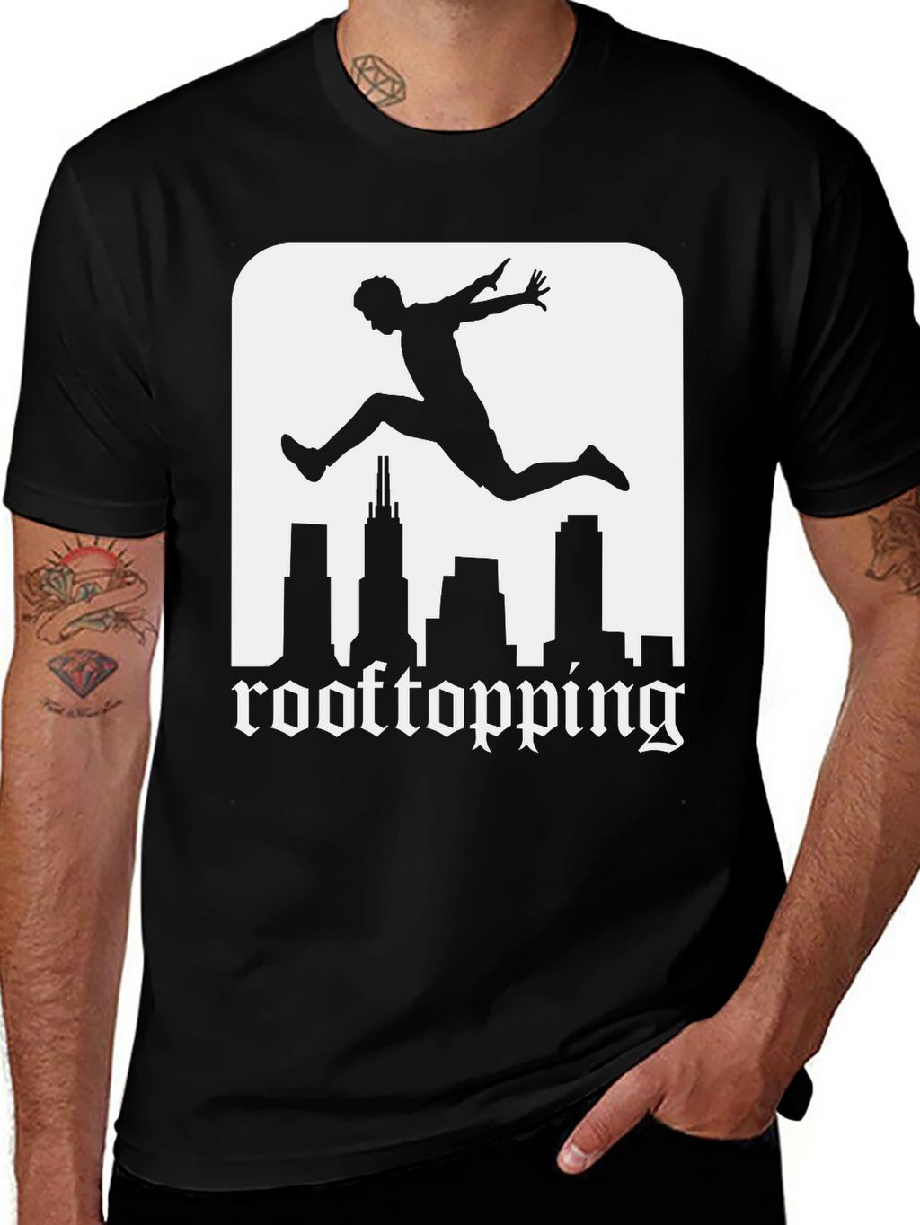 Rooftopping Graphic Tee - Urban Style
