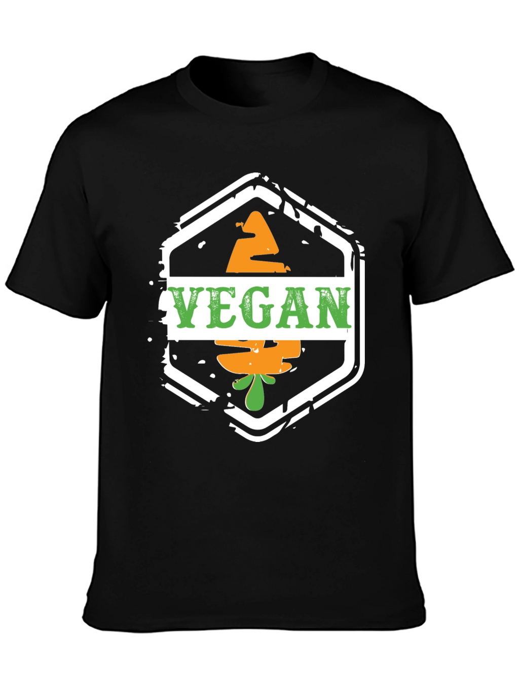 Vegan Carrot T-Shirt - Black Graphic Tee