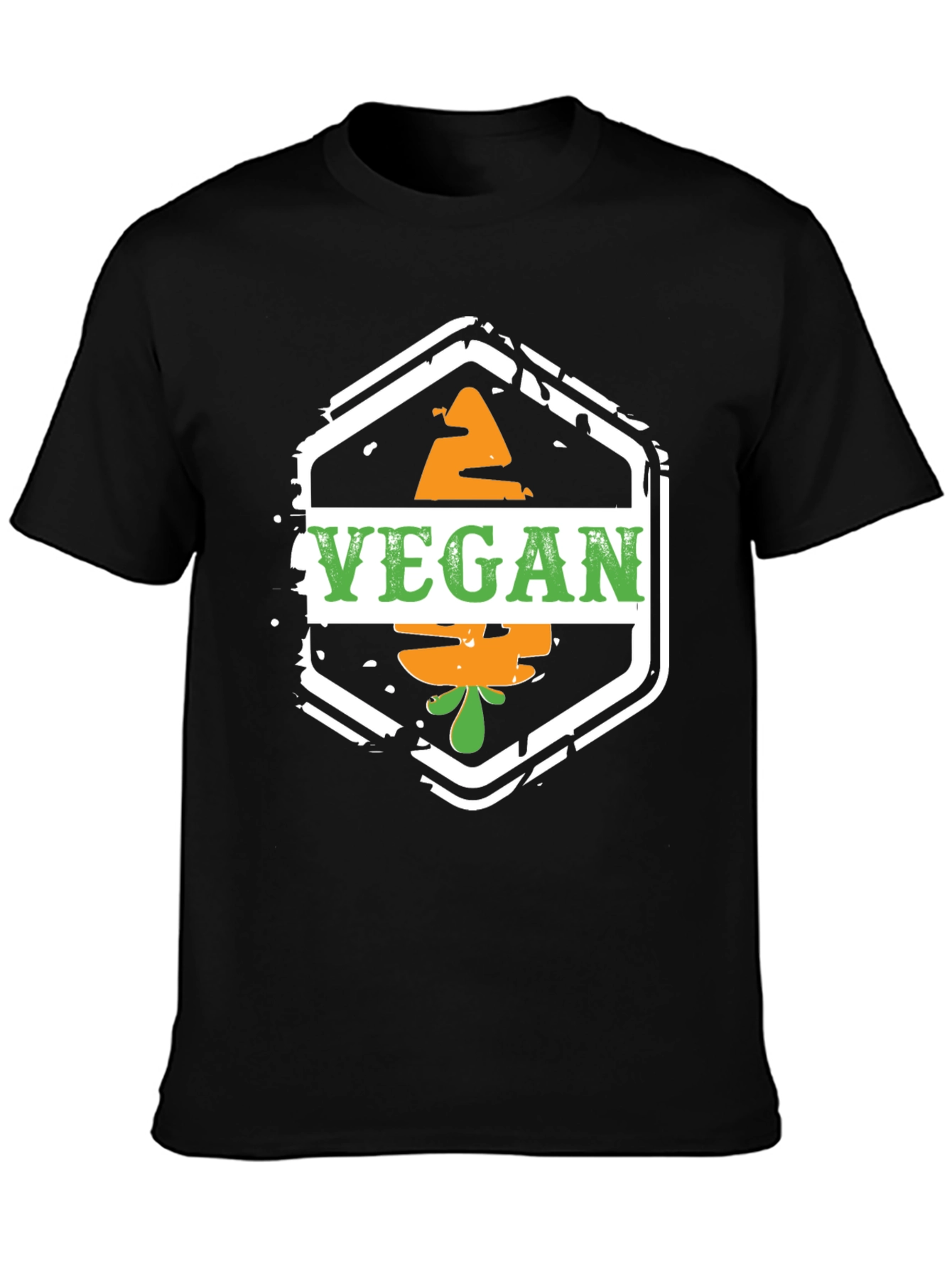Vegan Carrot T-Shirt - Black Graphic Tee