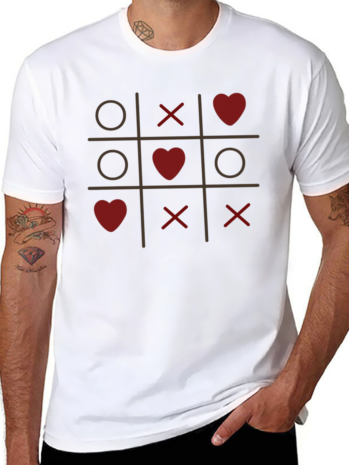 Tic-Tac-Toe Love T-Shirt - Valentines Day Special