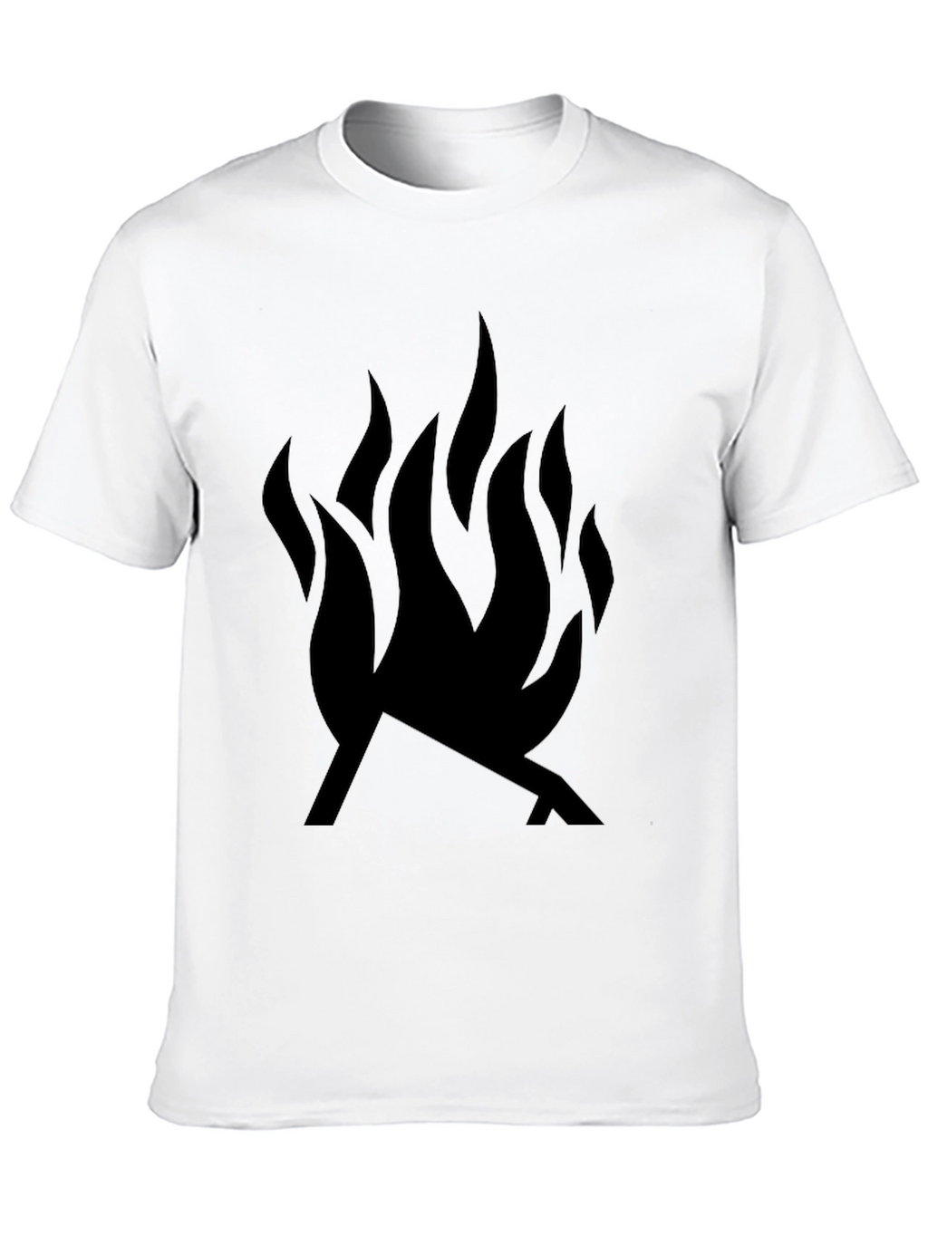 Black Tee with Campfire Graphic