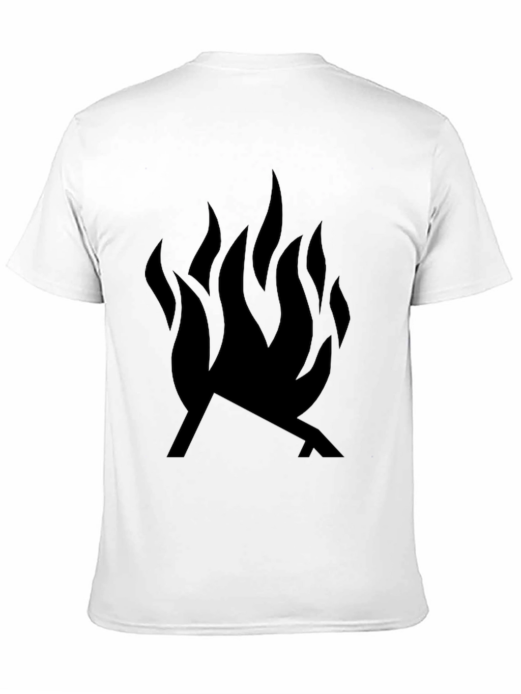 Black Tee with Campfire Graphic