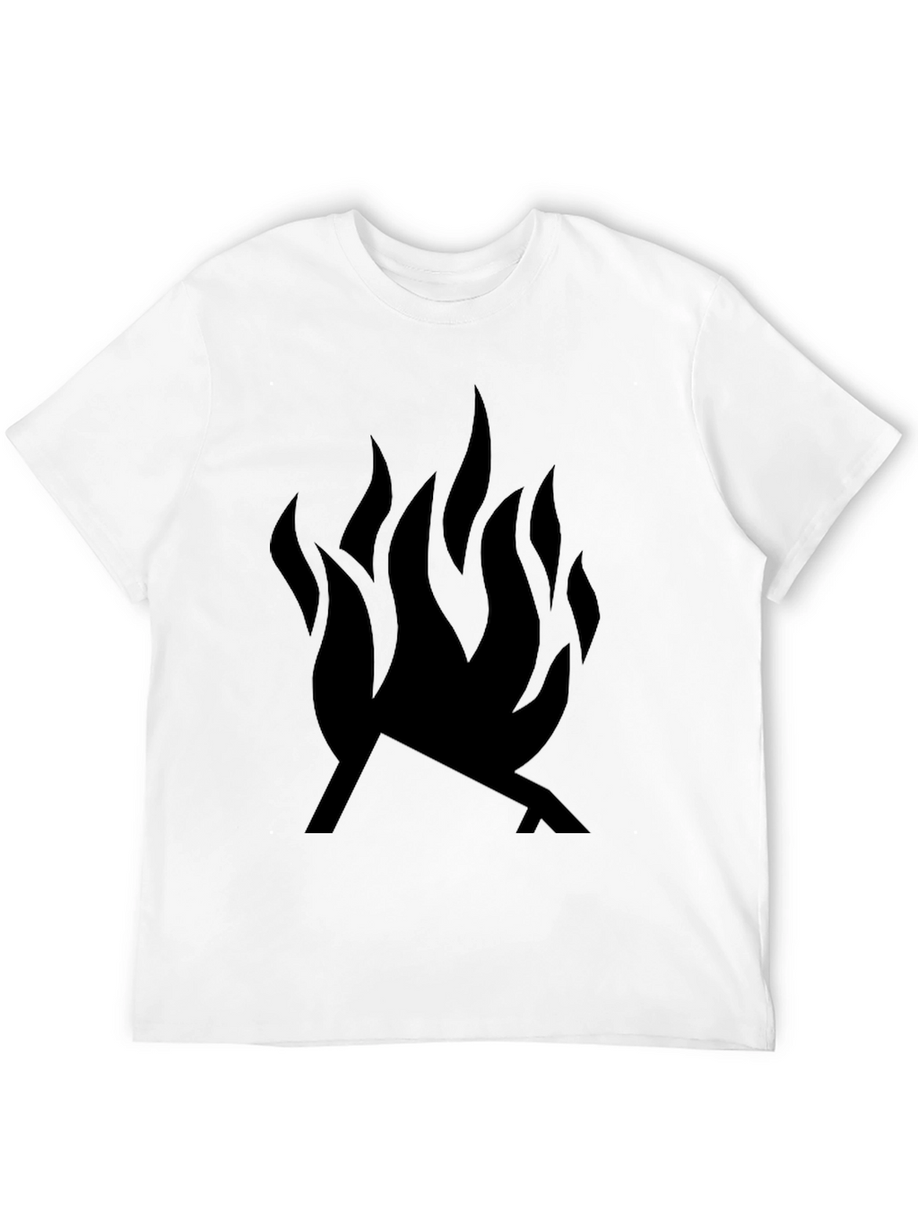 Black Tee with Campfire Graphic
