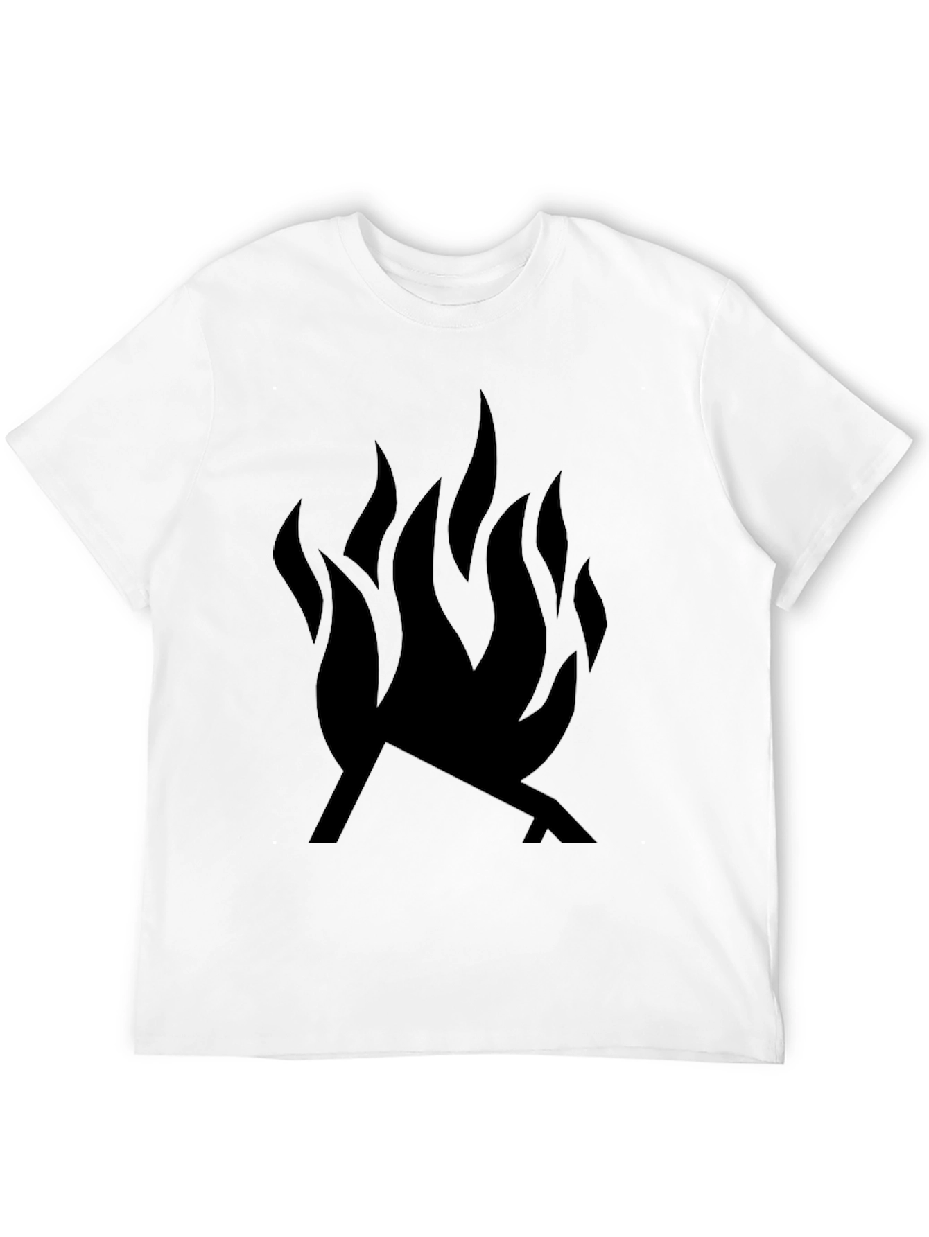 Black Tee with Campfire Graphic