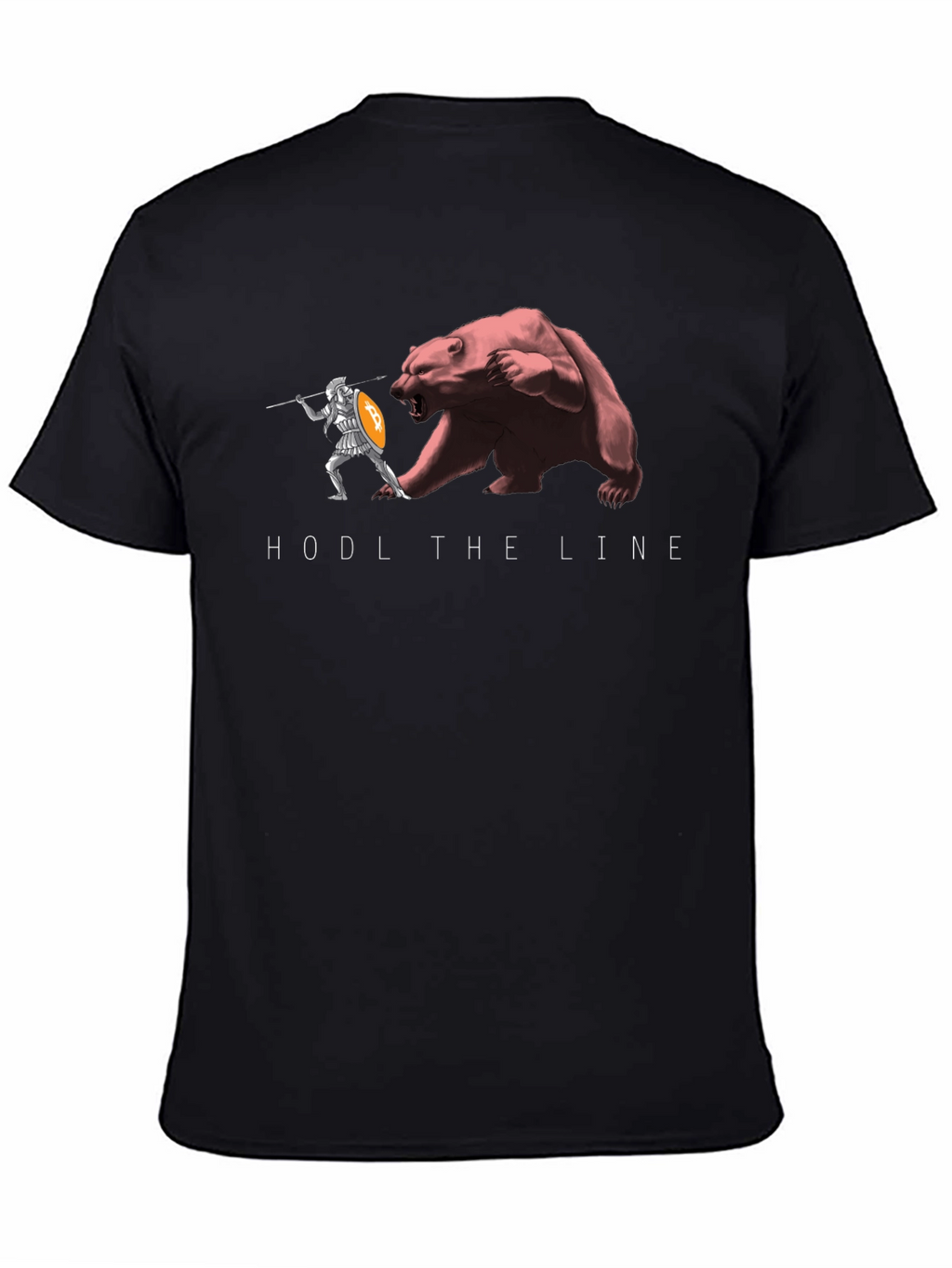 HODL The Line Black T-Shirt - Crypto Warrior