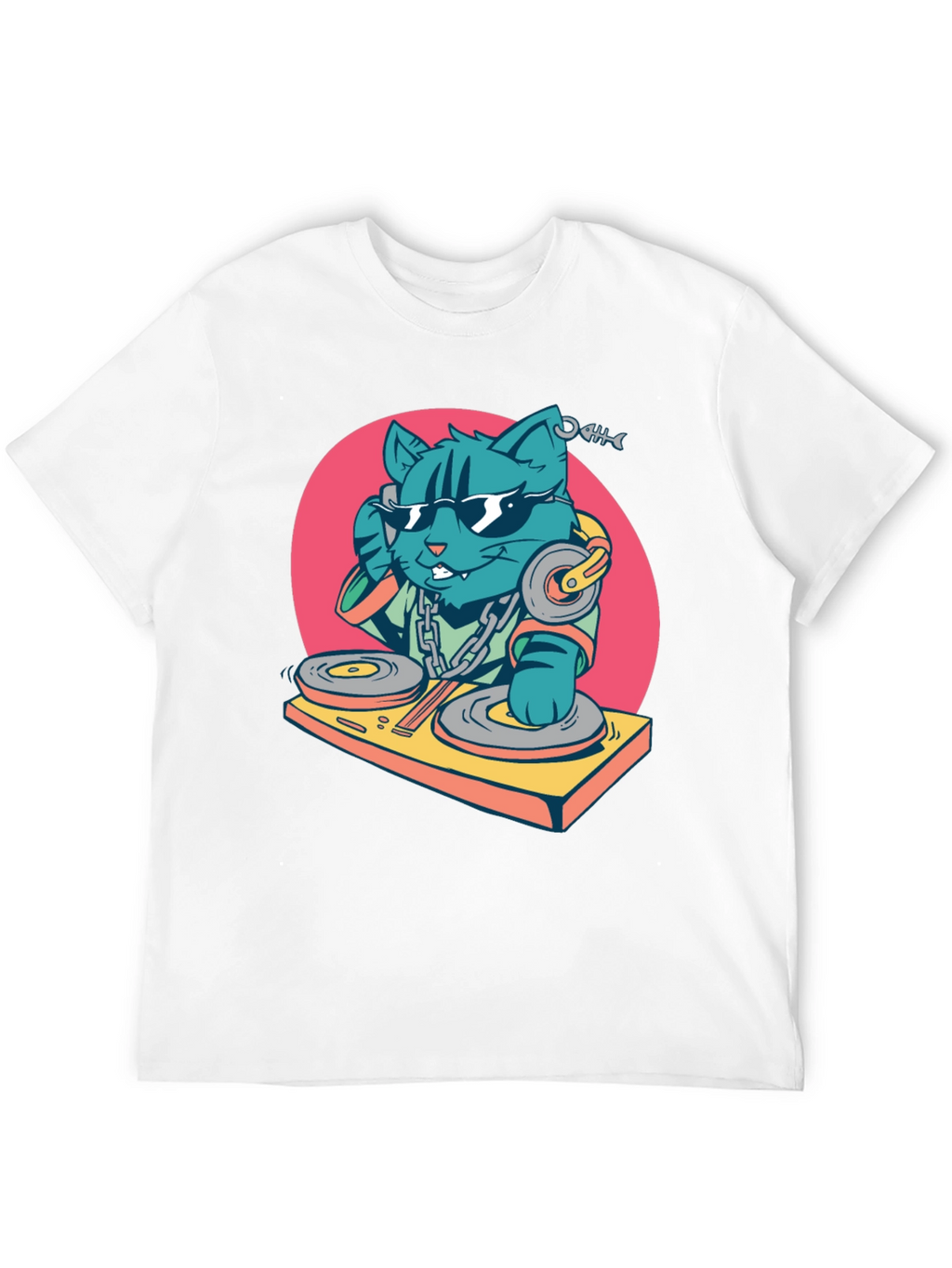 DJ Cat T-Shirt - Cool Graphic Tee