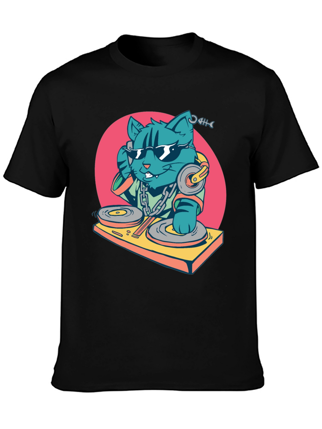 DJ Cat T-Shirt - Cool Graphic Tee