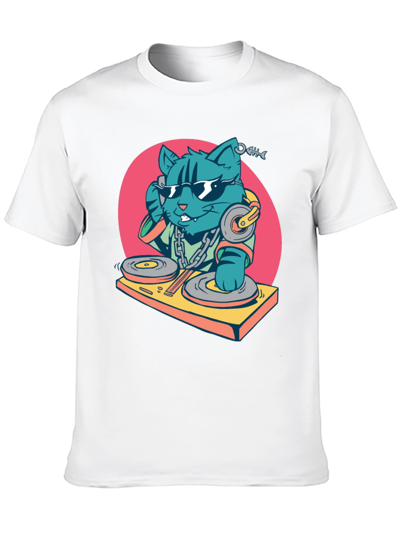 DJ Cat T-Shirt - Cool Graphic Tee