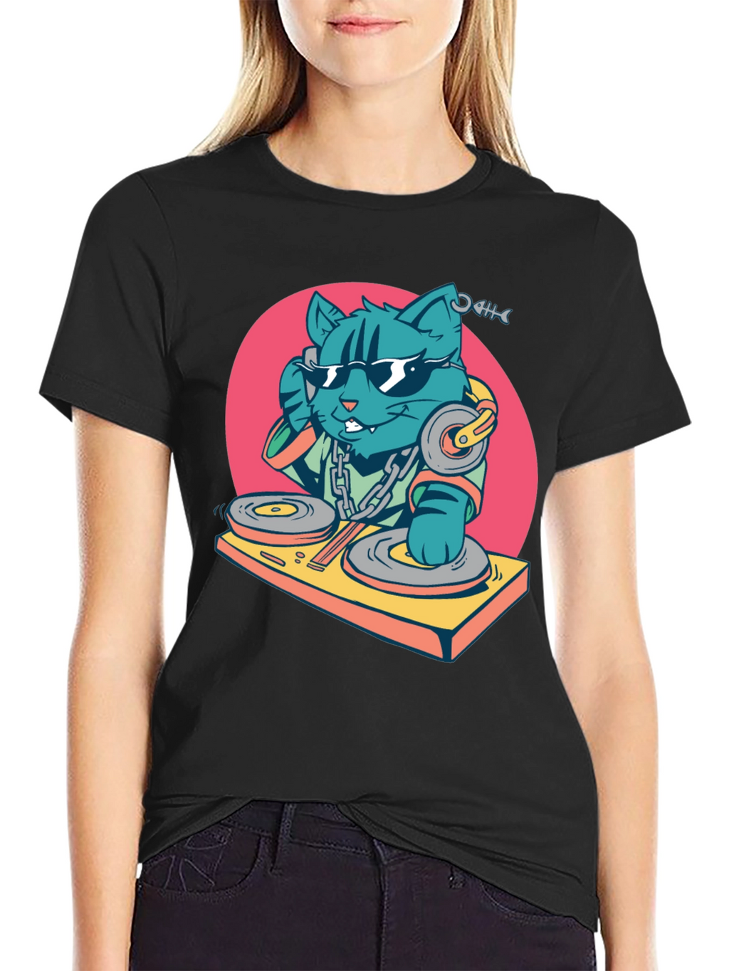 DJ Cat T-Shirt - Cool Graphic Tee