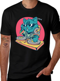 DJ Cat T-Shirt - Cool Graphic Tee