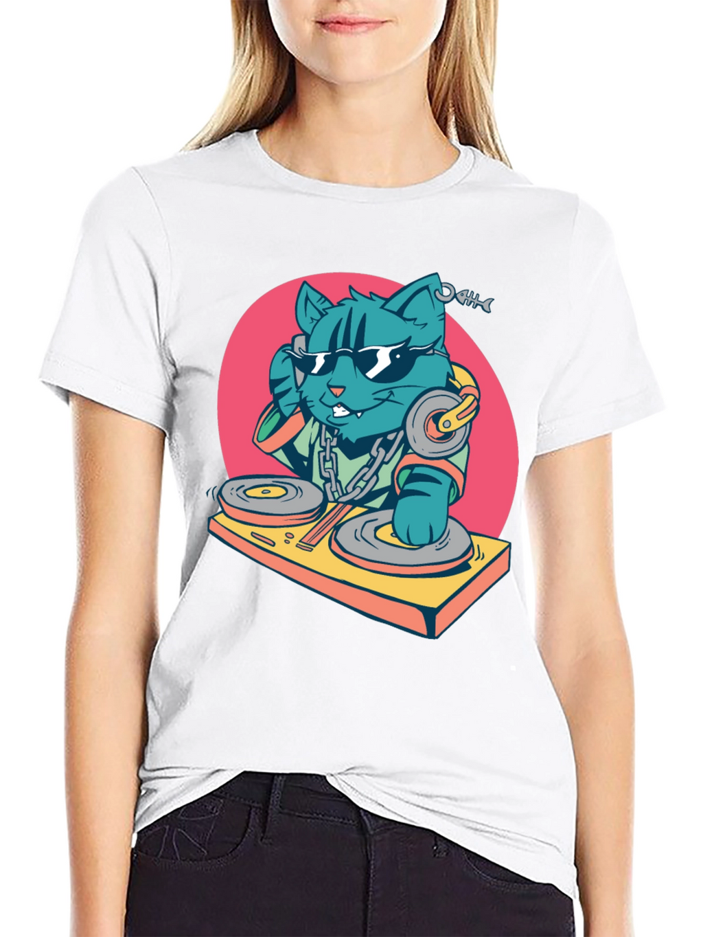 DJ Cat T-Shirt - Cool Graphic Tee