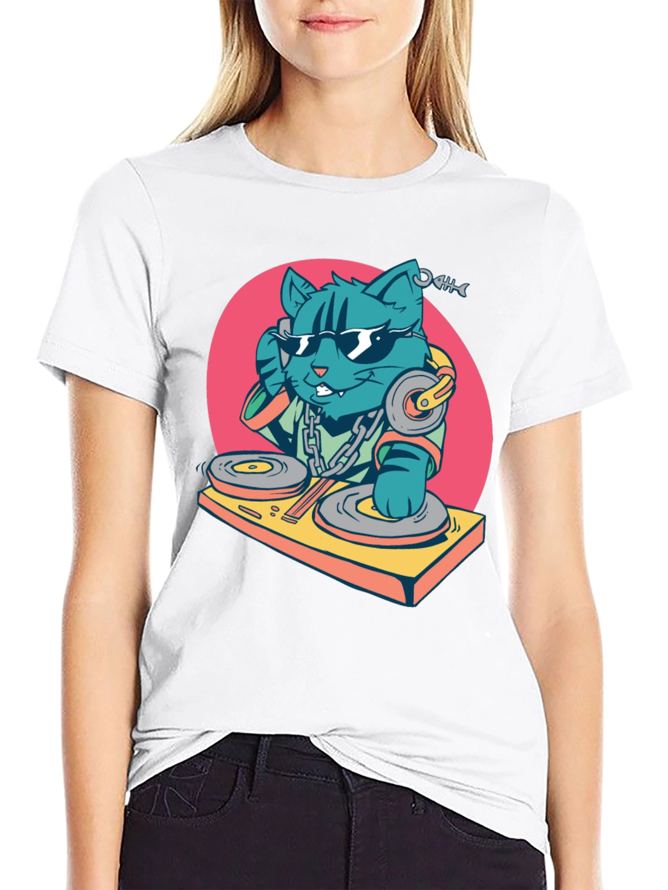 DJ Cat T-Shirt - Cool Graphic Tee