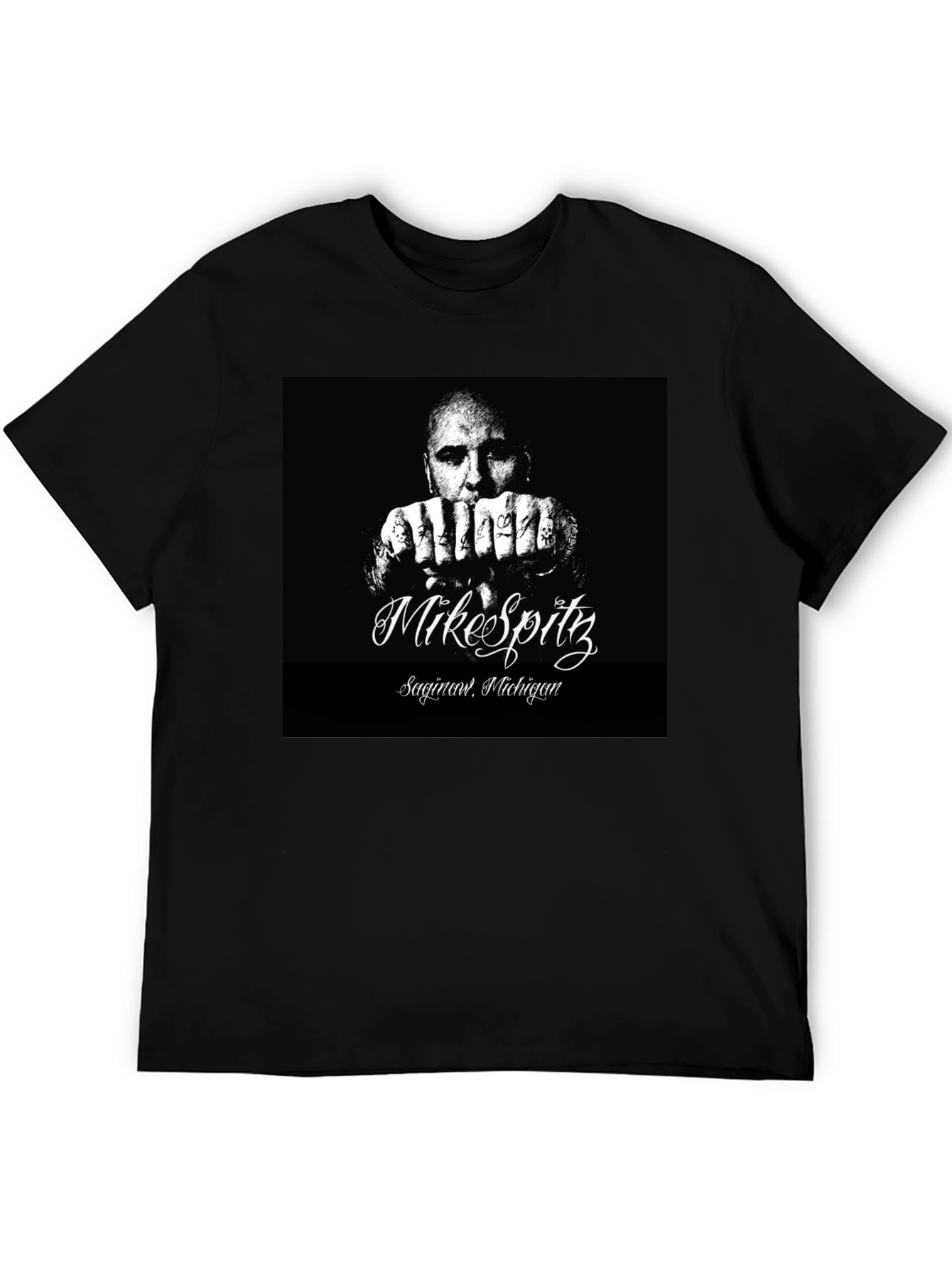 Mike Spitz Black Graphic T-Shirt