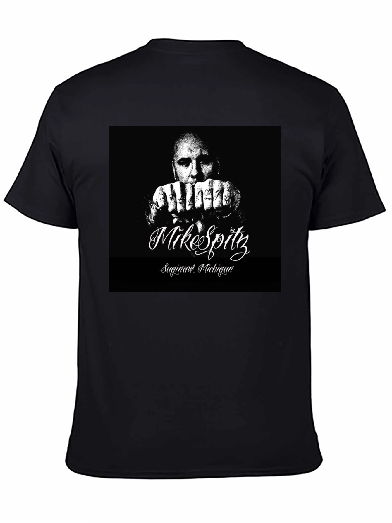 Mike Spitz Black Graphic T-Shirt
