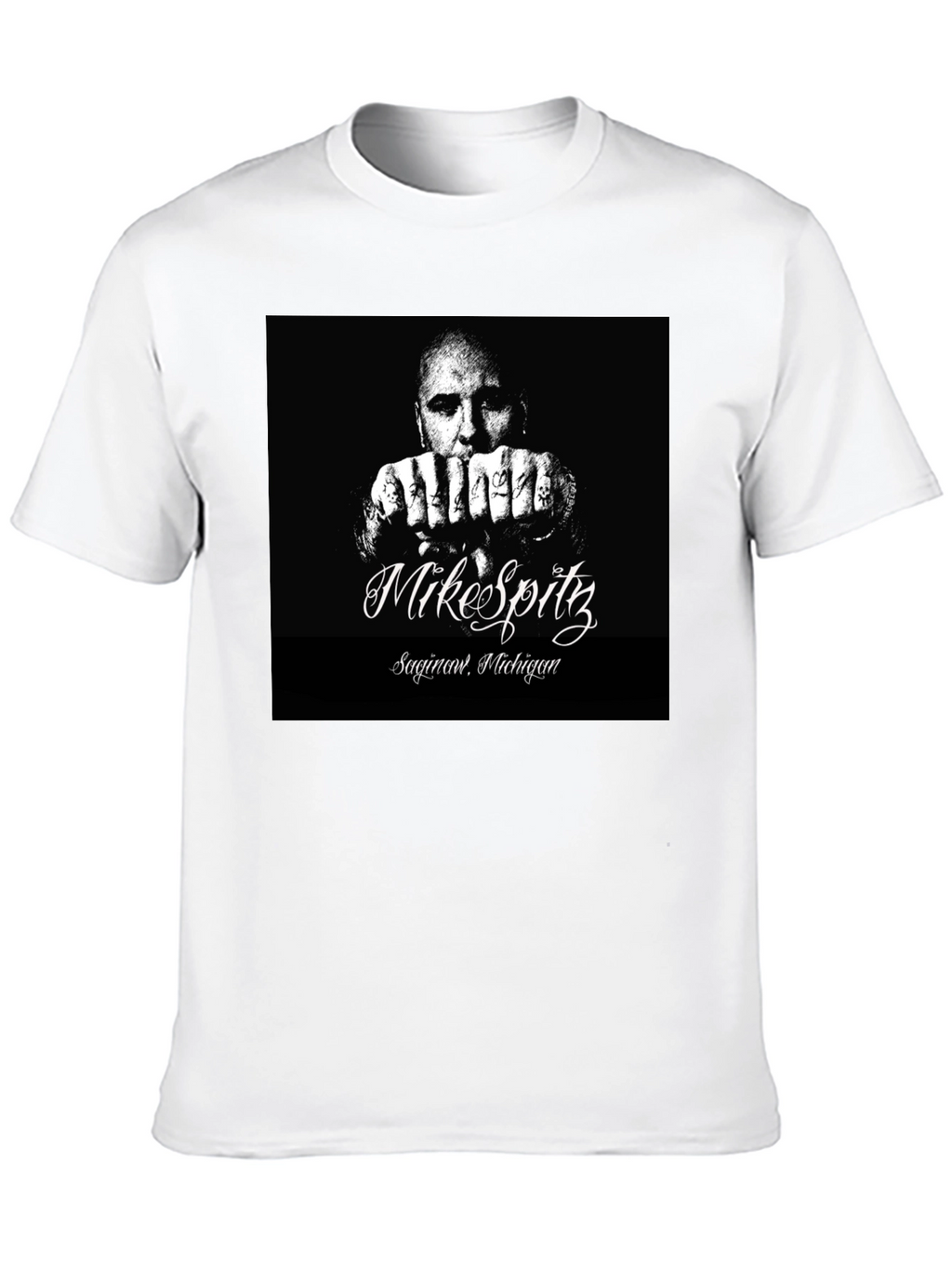 Mike Spitz Black Graphic T-Shirt