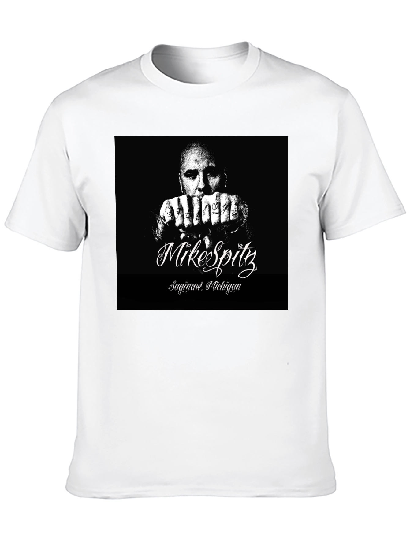 Mike Spitz Black Graphic T-Shirt