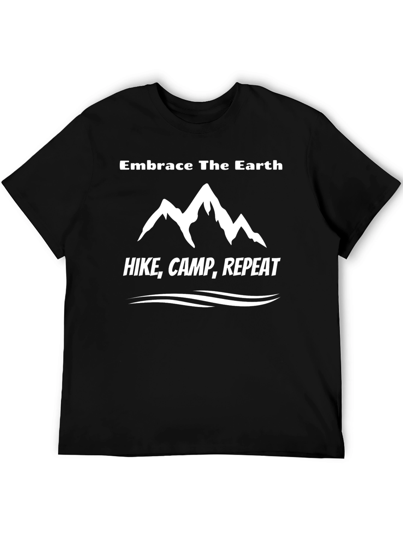 Embrace The Earth Hike Camp Repeat Black T-Shirt