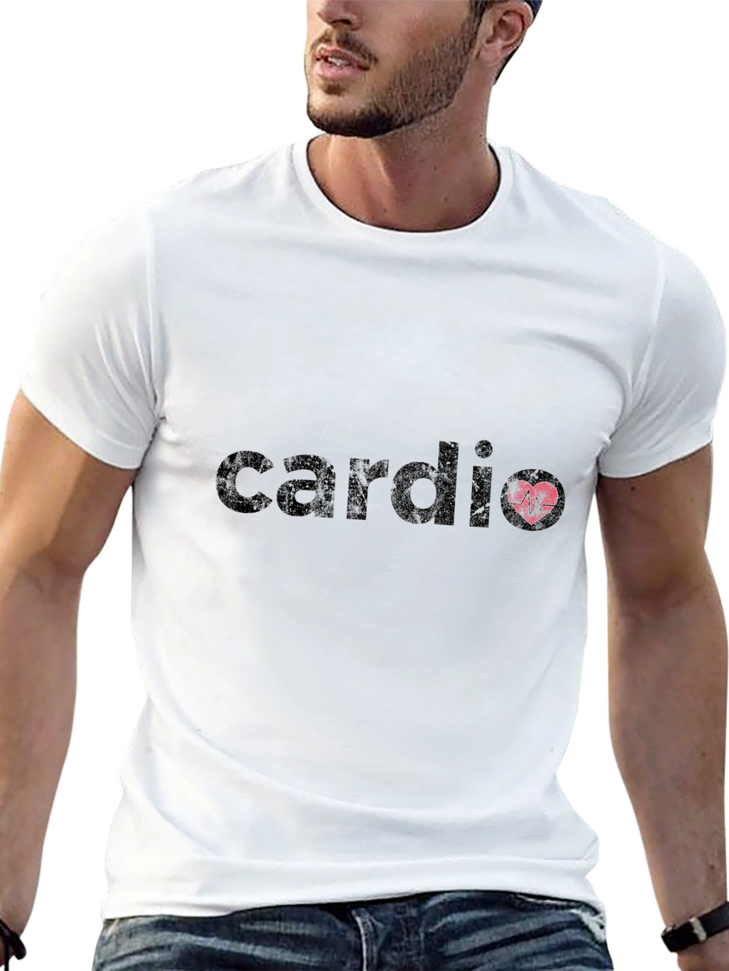 Cardio Heartbeat Black T-Shirt - Fitness Apparel