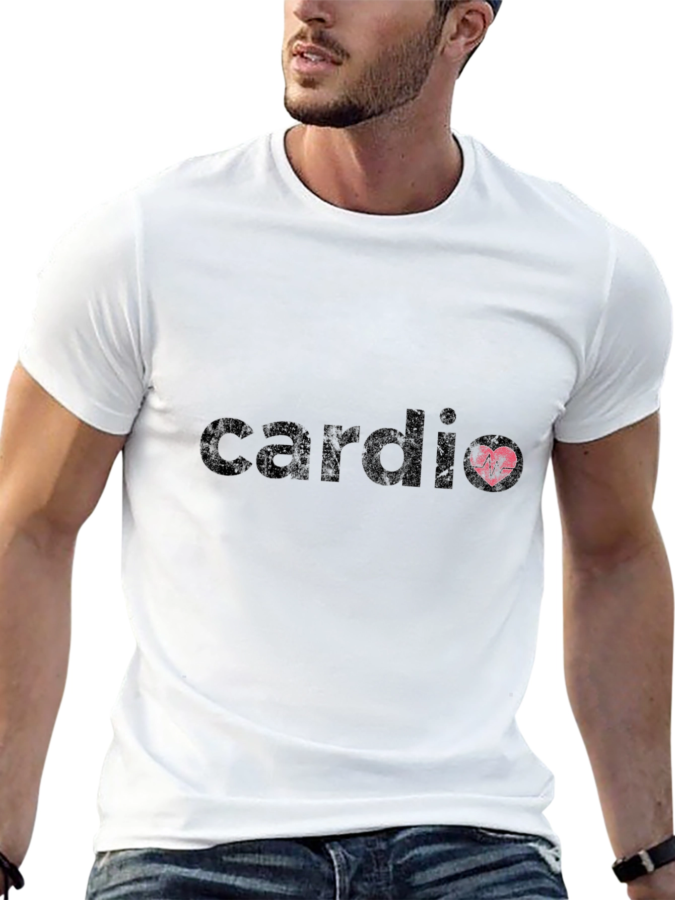 Cardio Heartbeat Black T-Shirt - Fitness Apparel