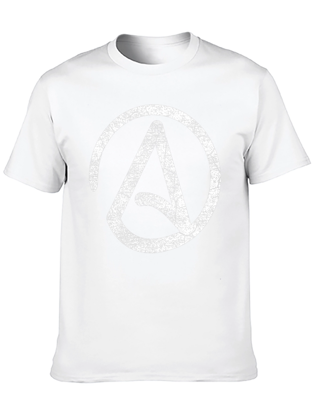 Distressed Atheist Symbol T-Shirt - Black
