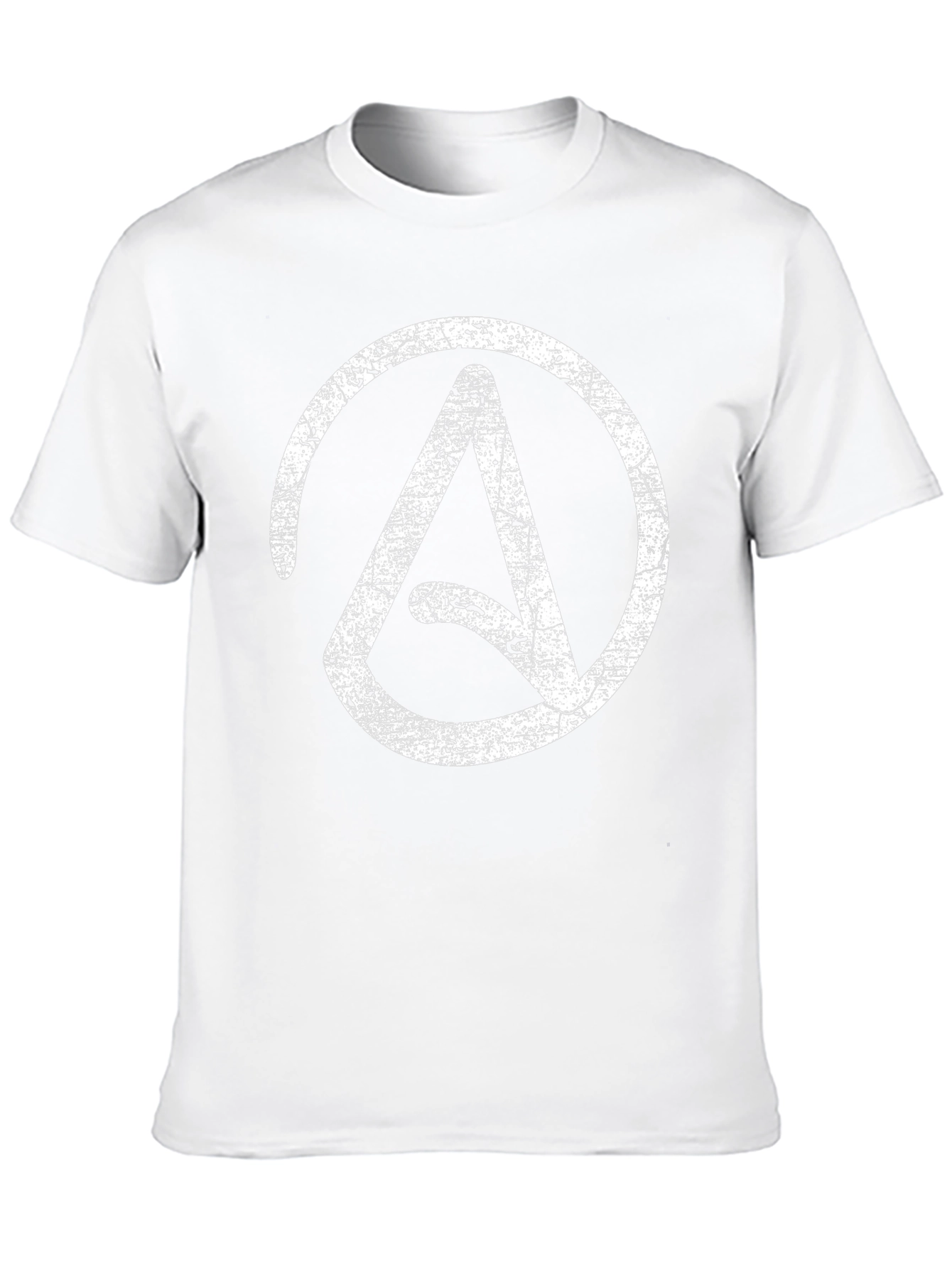 Distressed Atheist Symbol T-Shirt - Black