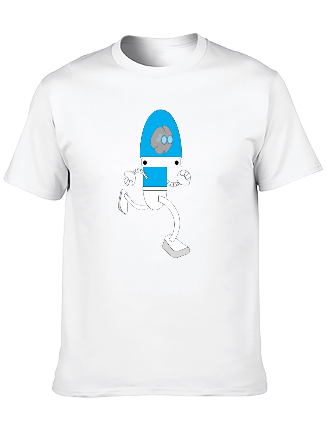 Brain Bot Run T-Shirt - Black Cotton Tee