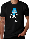 Brain Bot Run T-Shirt - Black Cotton Tee