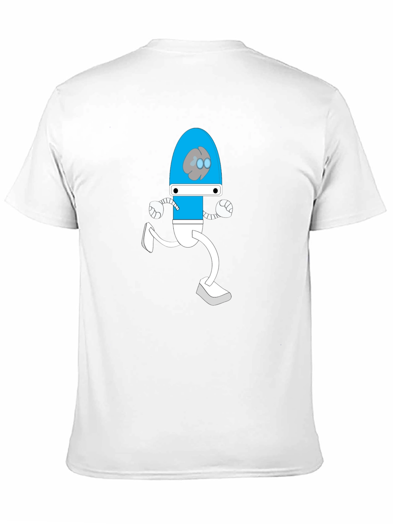 Brain Bot Run T-Shirt - Black Cotton Tee